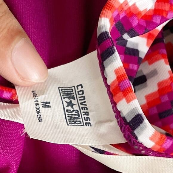 CONVERSE zig zag pattern tie sides bikini bottom M - Picture 5 of 6